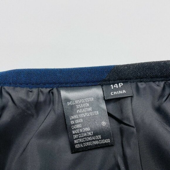 Tahari Arthur S Levine Petite Women Size 14P Striped Colorblock Pencil Skirt 783 - Picture 7 of 7